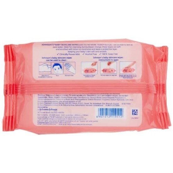 Johnson's baby Skincare Wipes 20 Pieces Johnson's baby Skincare Wipes 20 Pieces