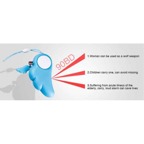 Self Defence Keychain Alarm 90dB Loud Emergency Alarm Self Defence Keychain Alarm 90dB Loud Emergency Alarm