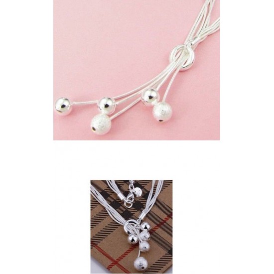 New Fashion High Quality Silver Color Ball Necklace 