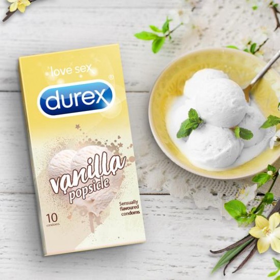 Durex Vanilla Popsicle flavoured condoms 10s Durex Vanilla Popsicle flavoured condoms 10s