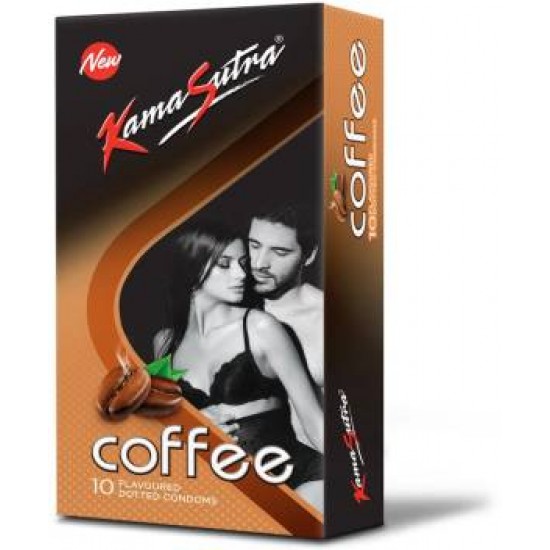 KamaSutra Coffee Flavoured Dotted Condoms 10s