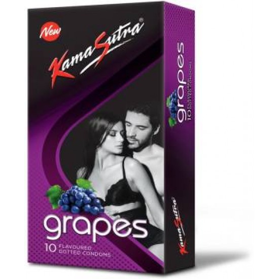 KamaSutra Grapes Flavoured Dotted Condoms 10s