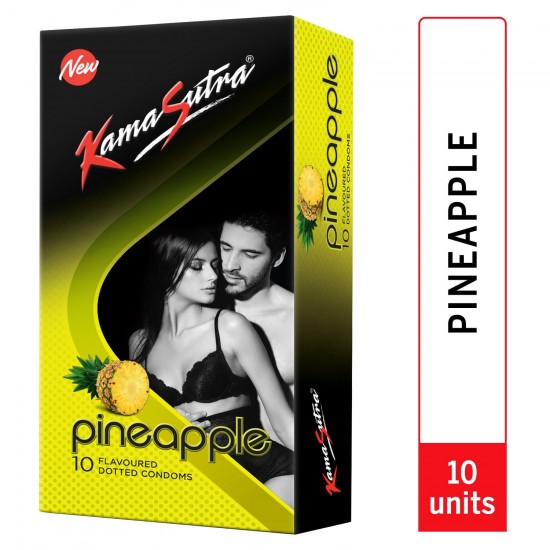 Kamasutra Pineapple Flavoured Dotted Condoms 10s