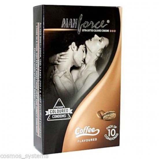 Manforce  Coffee Flavoured Extra Dotted Condom (10 pcs Pack) 