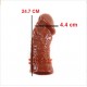 Silicone Realistic Big Penis Sleeve Extender, Cock Enlargement Extension Condom - 5.5 Inches