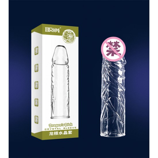 Silicone Realistic Big Penis Sleeve Extender Reuseable Sex Time Delay Condom