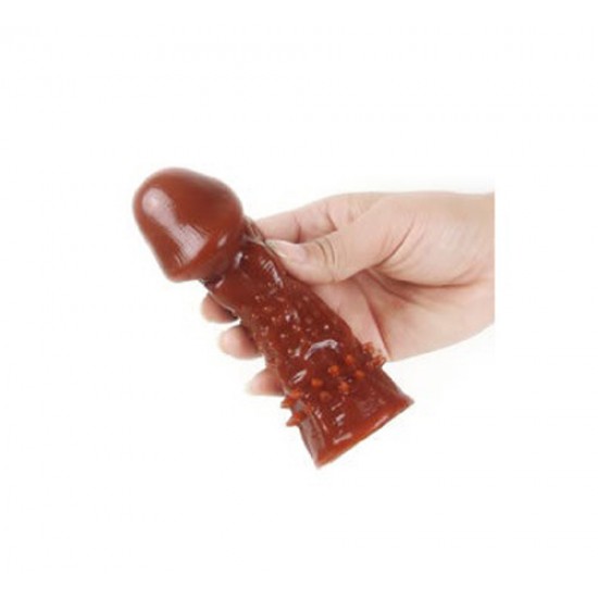 Silicone Realistic Big Penis Sleeve Extender, Cock Enlargement Extension Condom - 5.5 Inches