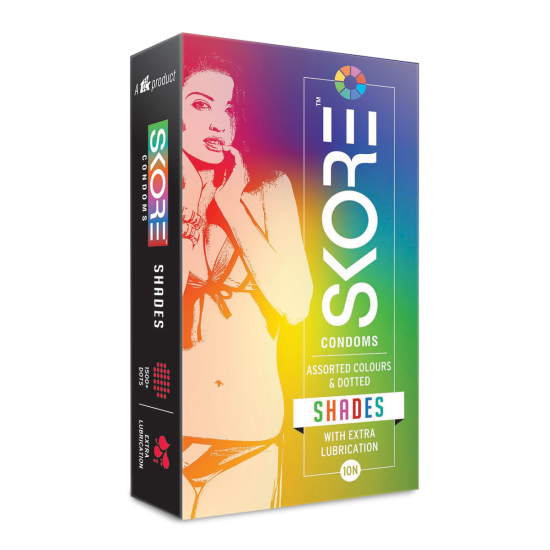 Skore Shades Colours Dotted Condoms 10s Skore Shades Colours Dotted Condoms 10s