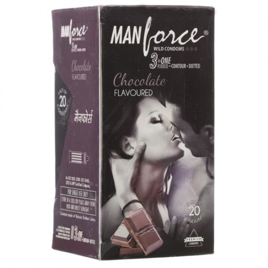 Manforce Chocolate  Flavor Condoms 20 pcs Pack