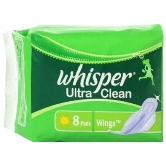 Whisper Ultra Clean Wings Sanitary Pad (8Pads) Whisper Ultra Clean Wings Sanitary Pad (8Pads)