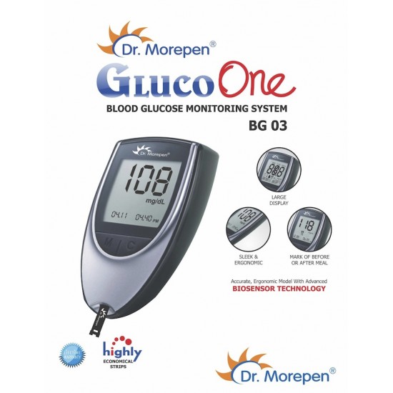 Dr. Morpen Gluco One (BG03) Blood Glucose Monitor 