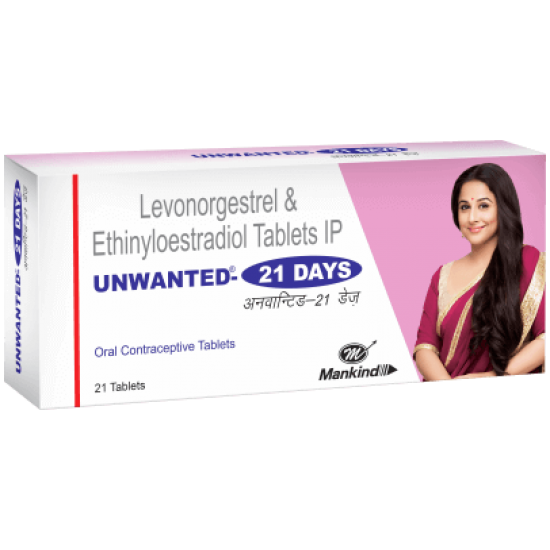 Unwanted 21 Oral contraceptives Tablet by Mankind Unwanted 21 Oral contraceptives Tablet by Mankind