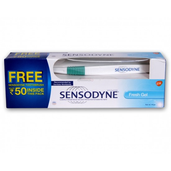 Sensodyne Fresh Gel Toothpaste (150g) & Get Free Soft Toothbrush worth Rs. 50