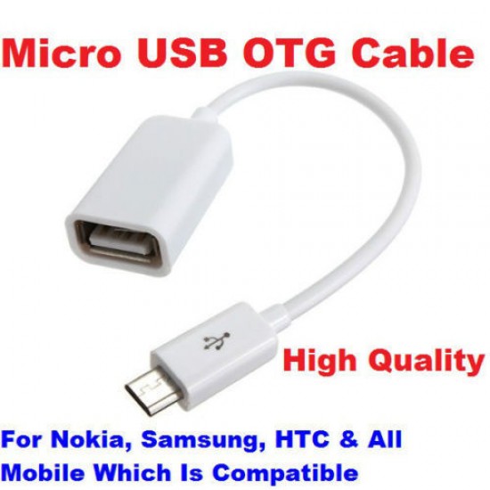 Micro USB OTG Cable to Attach Pendrive Mouse Card Reader Cable Android Phones