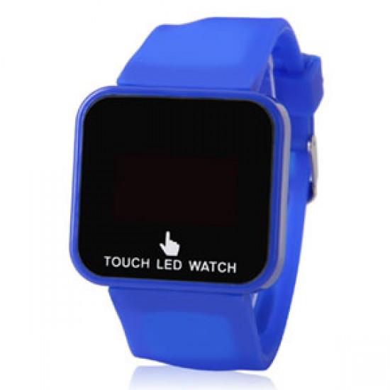 Touch Screen Red LED Digital Wrist Watch for Kid men