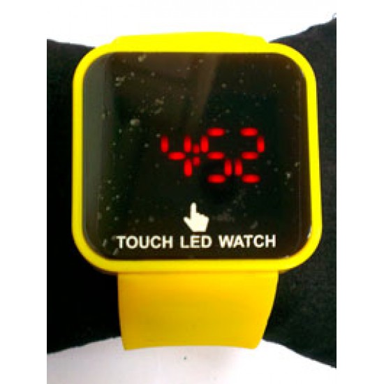 Touch Screen Red LED Digital Wrist Watch for Kid men