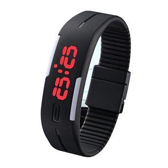 Unisex Wrist Band Stylish Digital LED Thin Sports Men Women Kid Wrist Watch