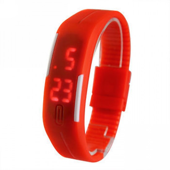 Unisex Wrist Band Stylish Digital LED Thin Sports Men Women Kid Wrist Watch