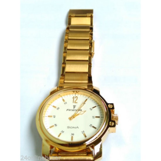 SONA Firstrank Golden color Stylish Men Wristwatch
