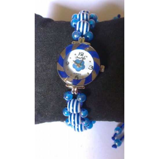 Rakhi Ribbon Style Women Wrist Watch (Blue)